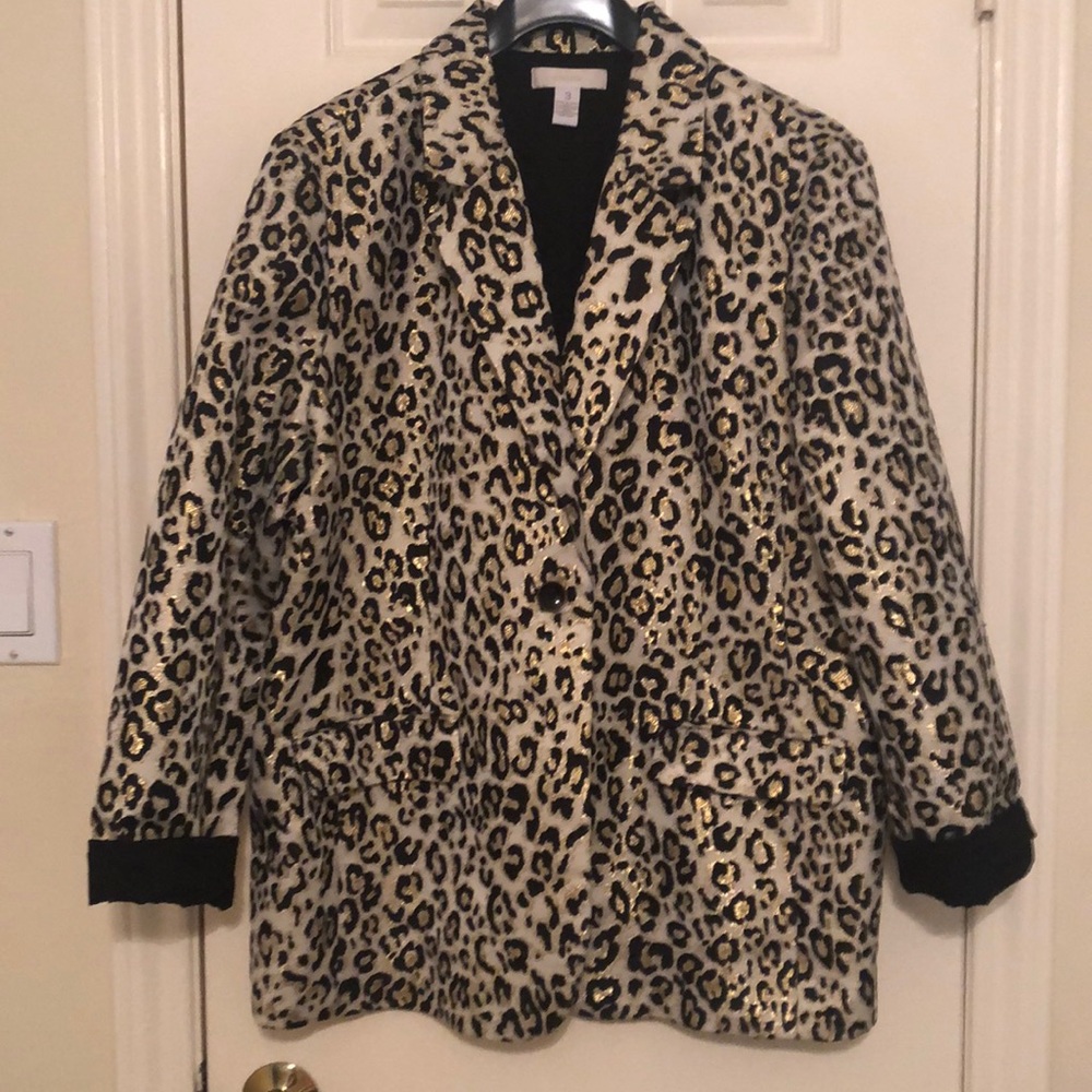Chico’s leopard blazer size 3